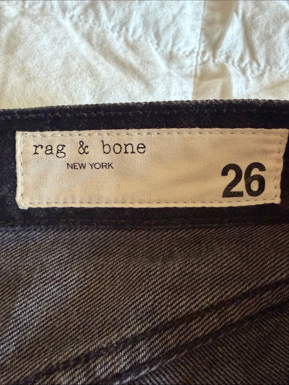 rag & bone Black Washed Denim Jeans
